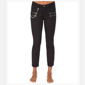 NWT WeWoreWhat Rocker Low-Rise Pant black jean